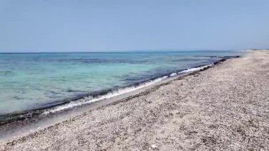 Yunanistan 'ın İyon Adaları' ndaki Agios Ioannis plajı yakınlarındaki Lefkada Sahili 'nin Muhteşem Panoraması