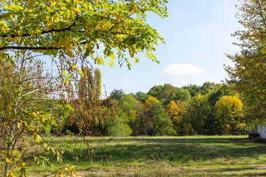 Bulgaristan 'ın Sofya kentindeki South Park' ın Muhteşem Sonbahar Manzarası