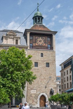 GENEVA, SWitzERLAND - 20 Haziran 2023: İsviçre 'nin Cenevre kentinin şaşırtıcı panoramik manzarası