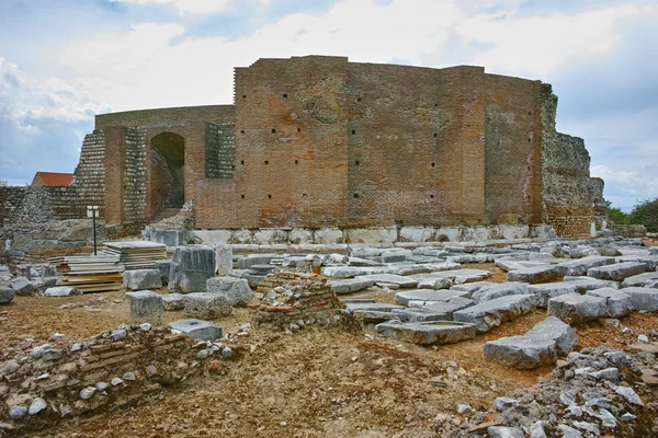 Oude ruïnes van Roman Odeon, Patras, Peloponnesos — Stockfoto