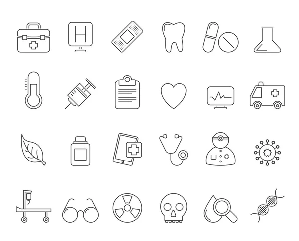 Health Care and hospital icons — Stock Vector