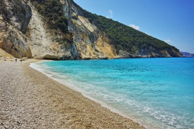 Myrtos beach, Kefalonia, oniki adalar mavi sularına
