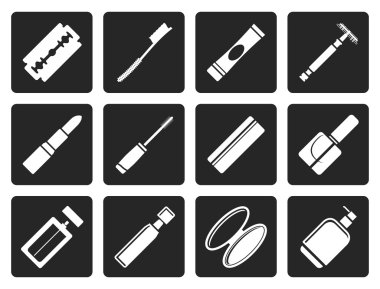 Siyah makyaj Icon set