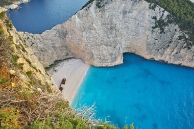 Şaşırtıcı Panorama Navagio batık beach, Zakynthos
