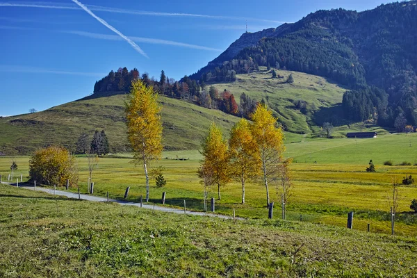 Góra Rigi i jesień krajobraz, Alpy — Zdjęcie stockowe
