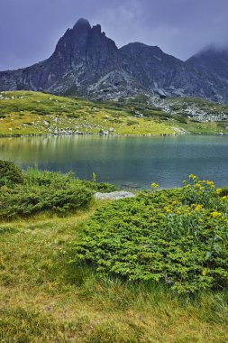 Amazing panorama of The Twin lake, The Seven Rila Lakes clipart