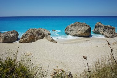 Rocks in water Megali Petra Beach, Lefkada