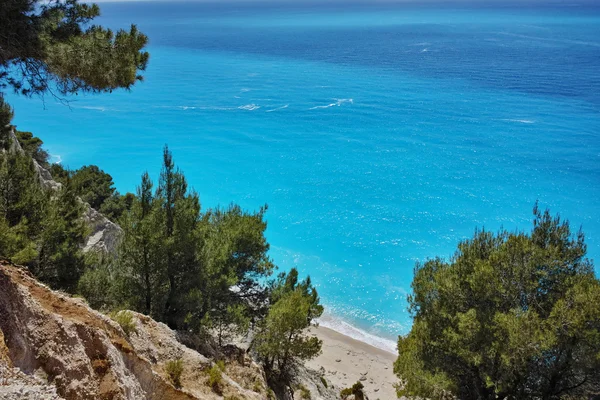 Amazibg panorama della spiaggia di Gialos, Lefkada — Foto Stock