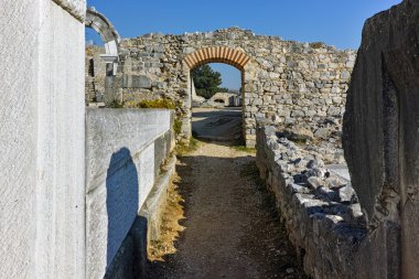 Entrance of Ancient amphitheater in the archeological area of Philippi, Eastern Macedonia and Thrace clipart