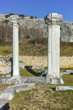Philippi, Doğu Makedonya ve Trakya arkeolojik alanda antik sütunlar
