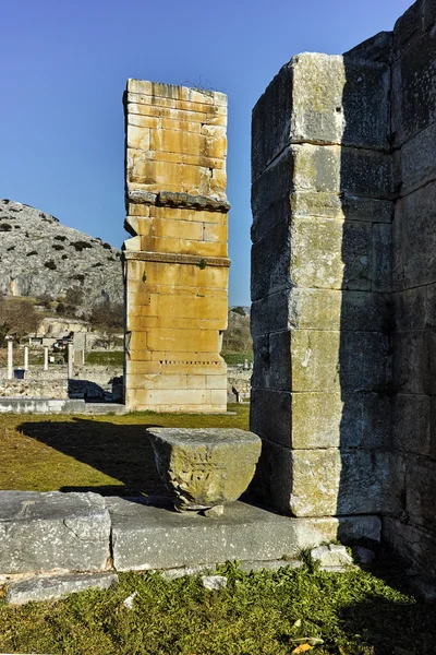 Basilica in the archeological area of ancient Philippi — Stock Photo, Image