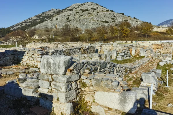 Ruins in the archeological area of ancient Philippi, Eastern Macedonia and Thrace — Stock Photo, Image