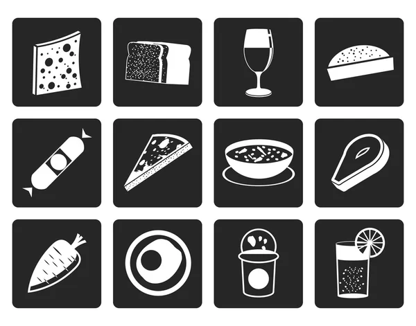 Black Shop, food and drink icons 2 — Stock Vector