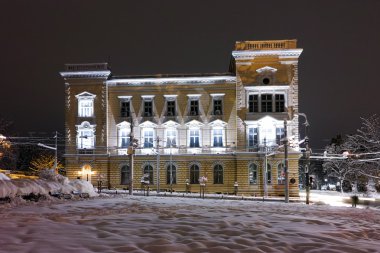 Askeri Merkezi Sofya şehir kulübünde bulding gece fotoğrafı