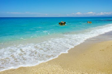 Katisma Beach, Lefkada, oniki adalar su kaya