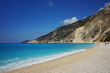 Myrtos beach, Kefalonia, oniki adalar mavi sularına