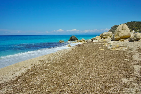 Niesamowity widok Katisma Beach, Lefkada, Wyspy Jońskie — Zdjęcie stockowe