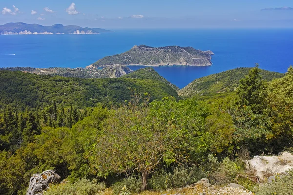 Panoramic view to Assos village, Kefalonia, Ionian Islands — Stock Photo, Image