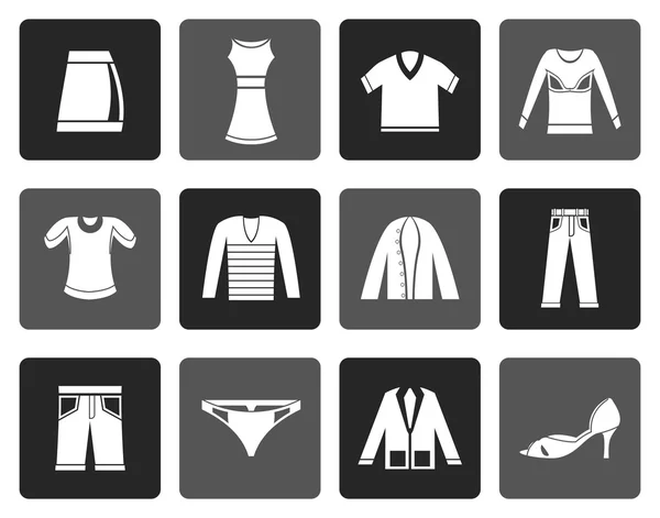 Icônes de vêtements plats — Image vectorielle