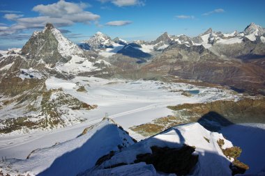 Panoramik dağ Matterhorn, Alpler çevresinde