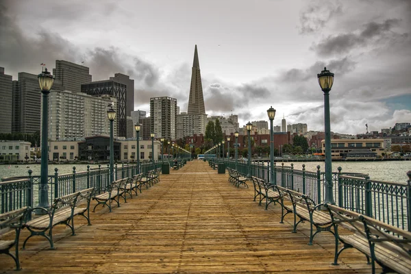 Náladová Pier v San Francisco Bay — Stock fotografie