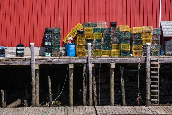 Hummerfallen am Hafen — Stockfoto