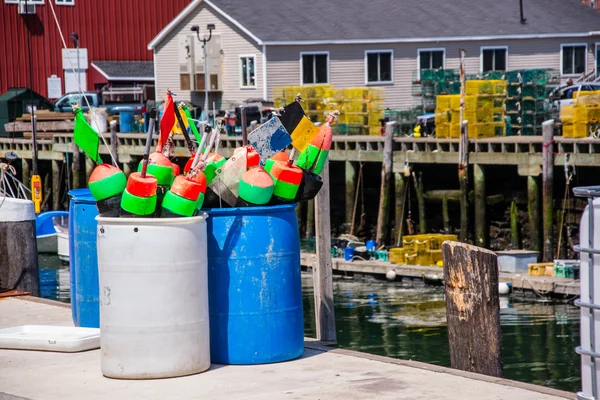 Lobster Traps and Buoys — Stock Photo, Image