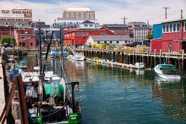 Farbenfroher Hafen von Portland Maine — Stockfoto