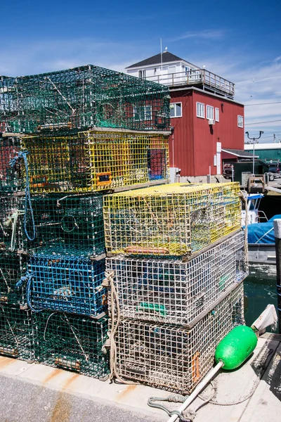 码头上的龙虾陷阱 — 图库照片