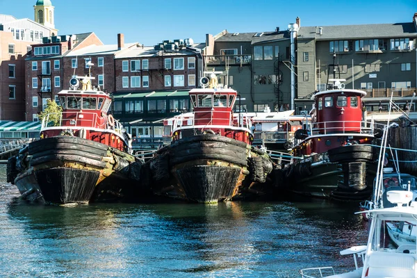 포츠 머드 항구 Tugboats — 스톡 사진