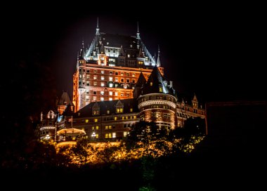 Chateau Frontenac at Night clipart