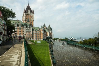 Quebec Riverside Boardwalk clipart