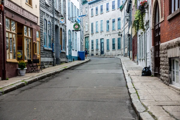 Leere Straßen im alten Quebec — Stockfoto