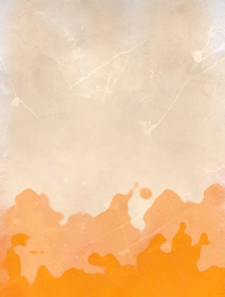 Oranje Beschilderde Muur Achtergrond Met Krassen Druppels — Stockfoto
