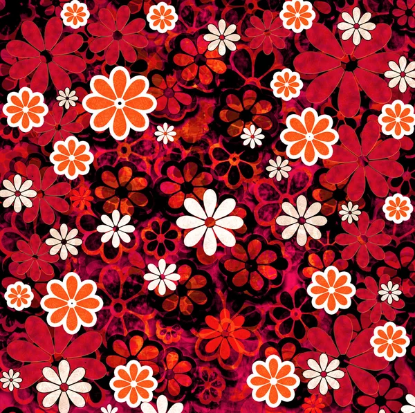Naturaleza patrón floral rojo — Foto de Stock