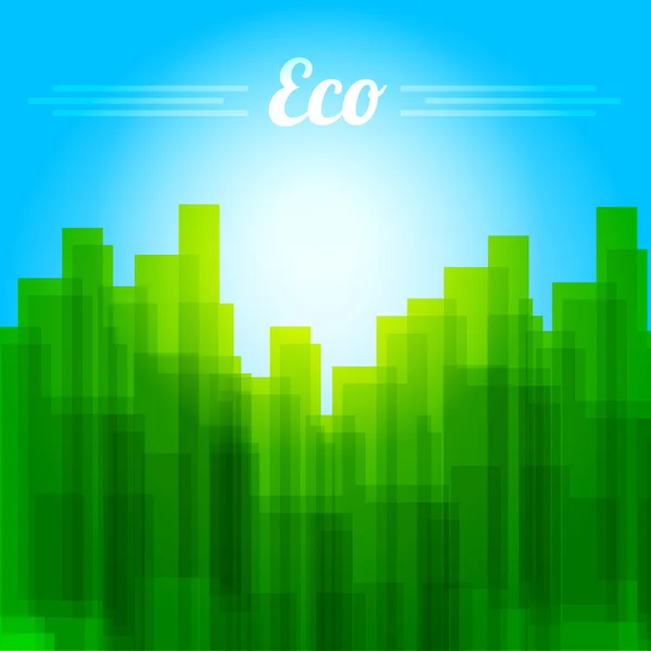Abstract eco city — Stock Vector