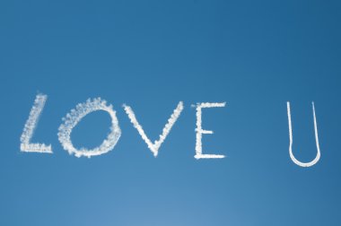 Love you in the sky clipart