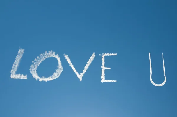 Love you in the sky — Stock Photo, Image