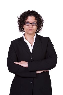 kollarını çapraz ile şirin iş kadını