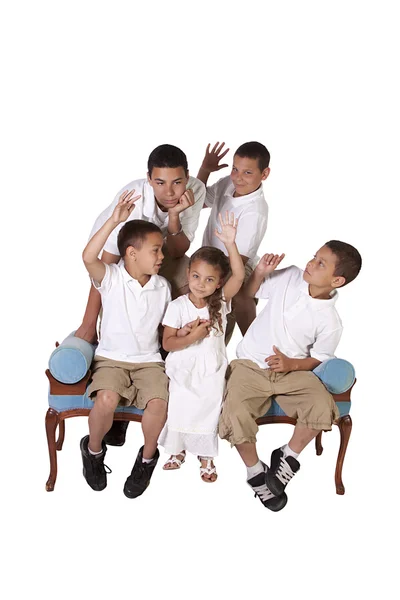 Brothers and Sister posing — Stock Photo, Image