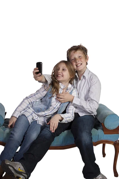 Brother and Sister Goofing Around — Stock Photo, Image