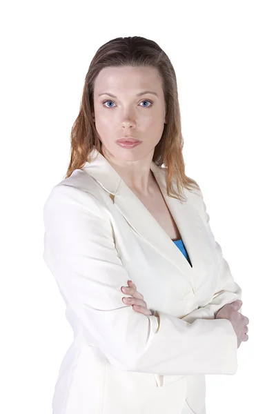 Cute Businesswoman with her arms crossed — Stock Photo, Image