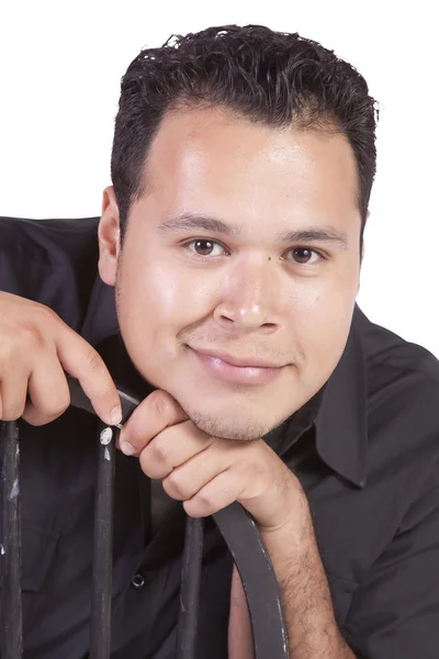 Close up on a handsome hispanic man — Stock Photo, Image
