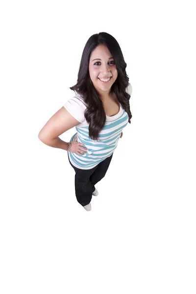 Beautiful Hispanic Girl Standing Up — Stock Photo, Image