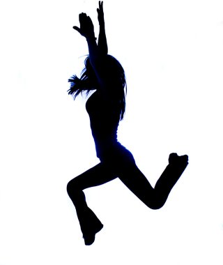 dans eden kız silueti