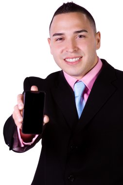 cep telefonu tutan işadamı