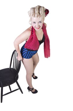 pin-up mayolu poz - izole kadın