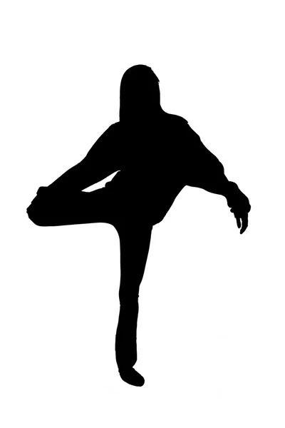 Dancing Girl Silhouette — Stock Photo, Image