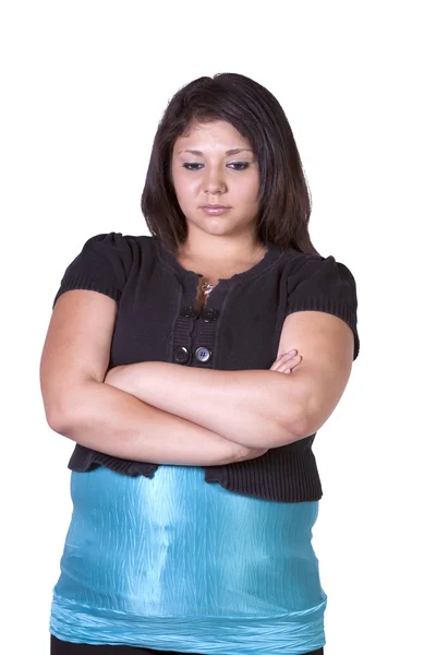 Cute teenager with her arms crossed — Stock Photo, Image