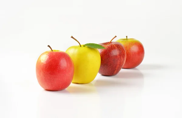 Ripe apples in a row — Stock Photo, Image